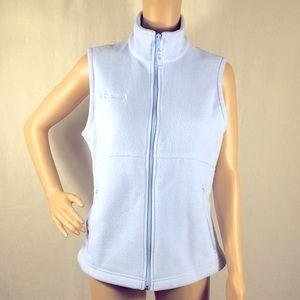 COLUMBIA Blue Fleece Women’s Vest Full Zip Size S